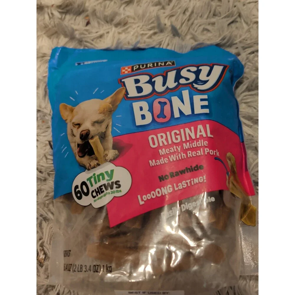 Bone Adult Toy Breed Dog Chew Bone Treats, Tiny - 60 Ct. Pouch Bb 2-27